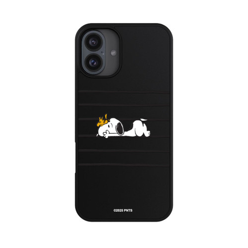 Apple iPhone 16 Plus Base Case Snoopy Woodstock Streifen Peanuts Transparent