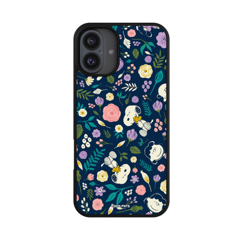 Apple iPhone 16 Plus Base Case Peanuts Dark Flower Pattern