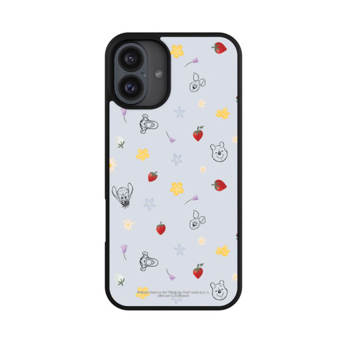 Apple iPhone 16 Plus Base Case Winnie Puuh und Freunde Erdbeer Muster Blau