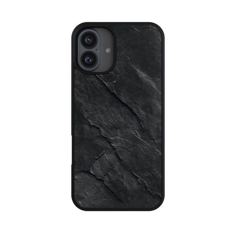 iPhone 16 Plus Base Case Dunkler Schiefer Look