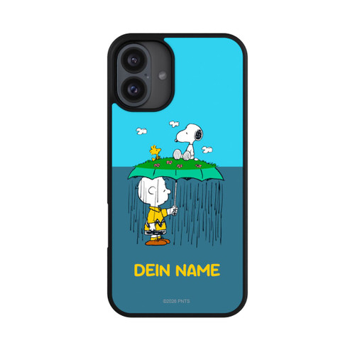 Apple iPhone 16 Plus Base Case Charlie Brown Regen Personalisierbar