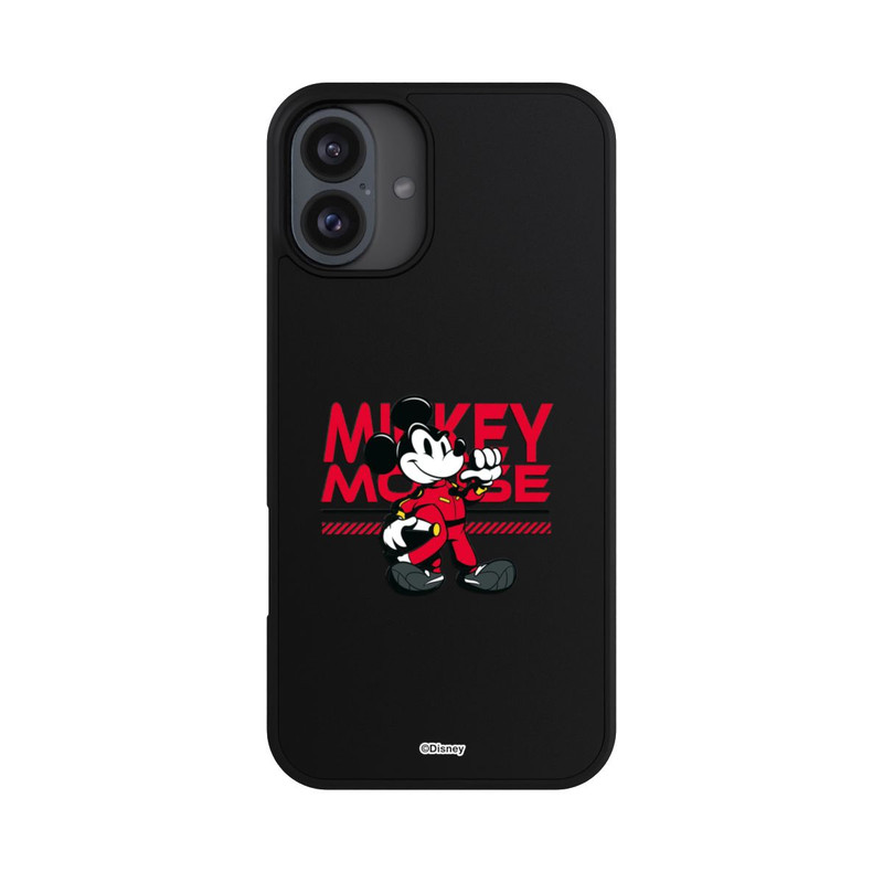 iPhone 16 Plus Base Case Micky Maus Rennfahrer Transparent