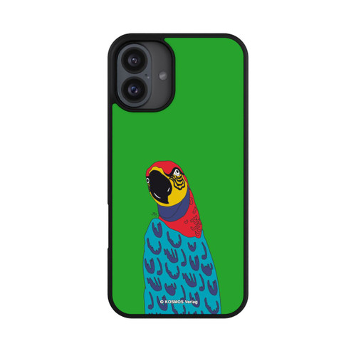 Apple iPhone 16 Plus Base Case Drei Fragezeichen und der Super-Papagei