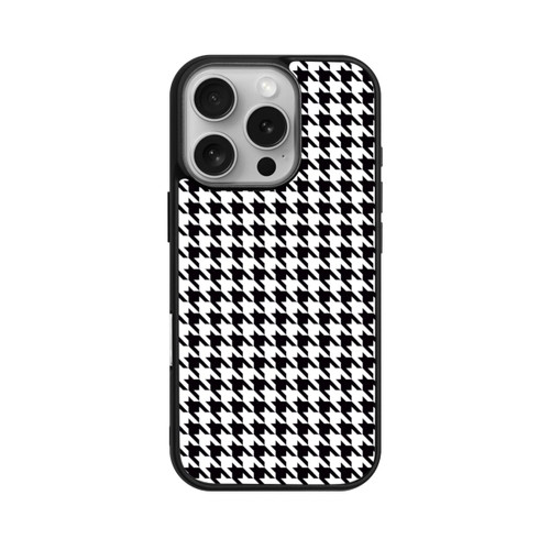 Apple iPhone 16 Pro Base Case Hahnentritt Schwarz Weiß