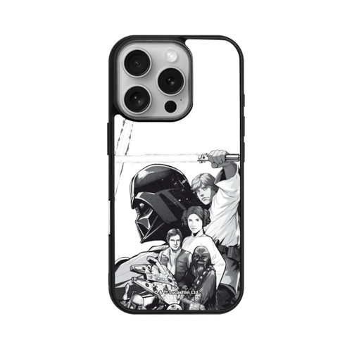 Apple iPhone 16 Pro Base Case StarWars Charaktere - Schwarz-Weiß