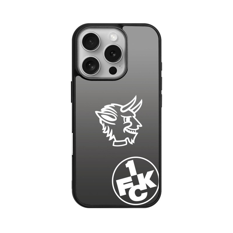 iPhone 16 Pro Base Case Teufelskopf FCK auf Schwarz