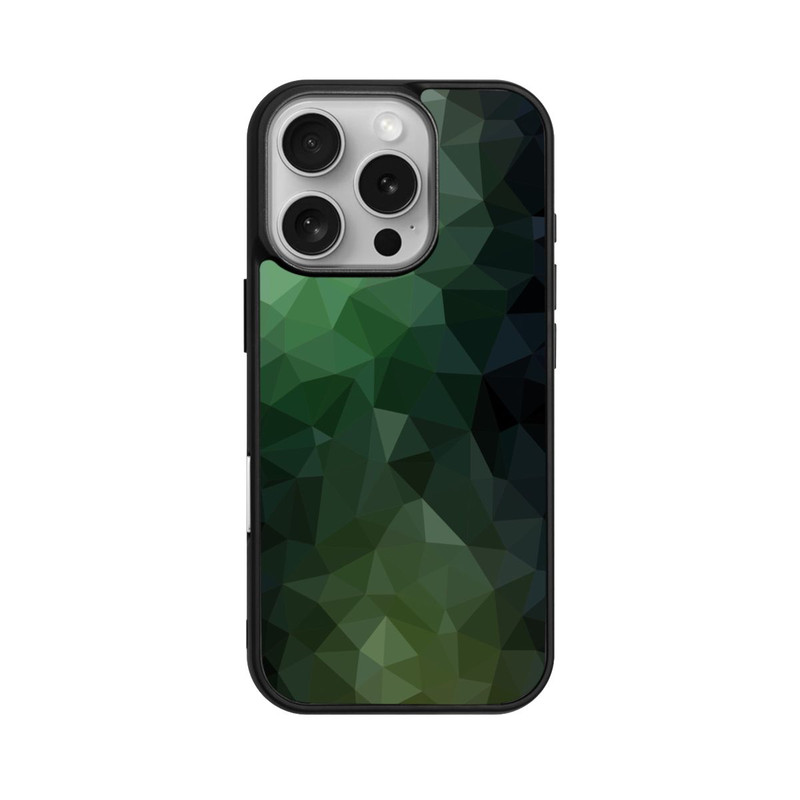 iPhone 16 Pro Base Case Polygonal Mosaic Green