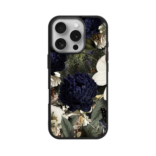 Apple iPhone 16 Pro Base Case Dunkle Mitternachts Barock Vintage Blumen