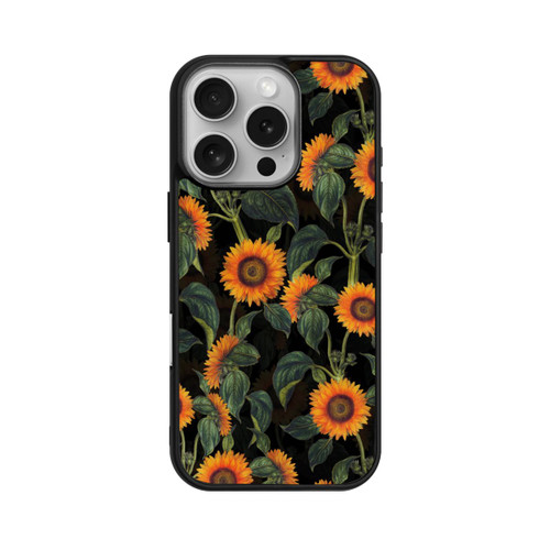 Apple iPhone 16 Pro Base Case Sonnenblume schwarz