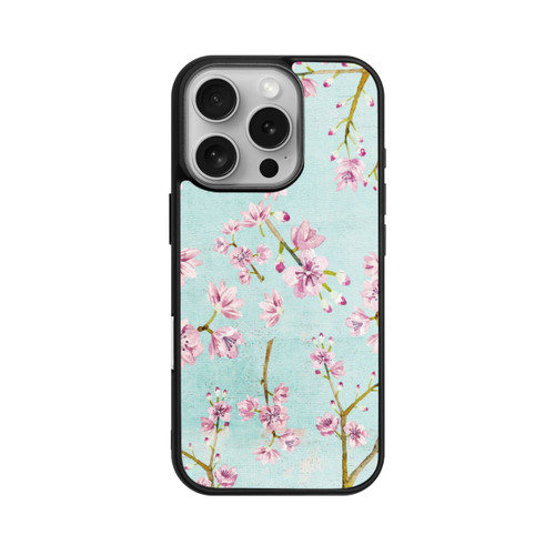 Apple iPhone 16 Pro Base Case Kirschblütenzweigmuster Hellblau
