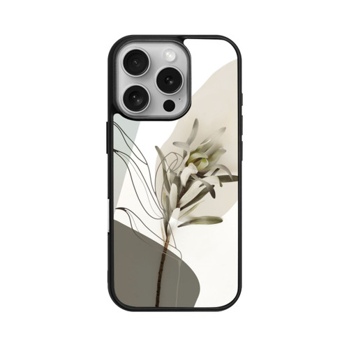Apple iPhone 16 Pro Base Case Boho Line Art Olivgrün