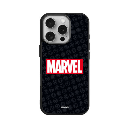 Apple iPhone 16 Pro Base Case Marvel Logo Black Red 