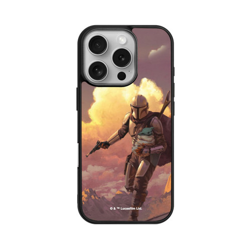 Apple iPhone 16 Pro Base Case Der Mandalorianer und Grogu Sonnenguntergang Wolken