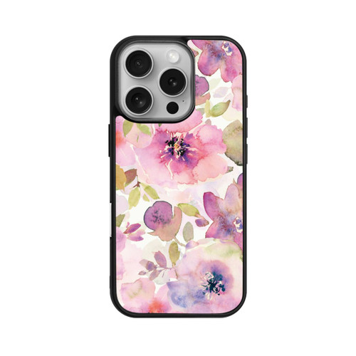 Apple iPhone 16 Pro Base Case Tapete mit rosa Blumen