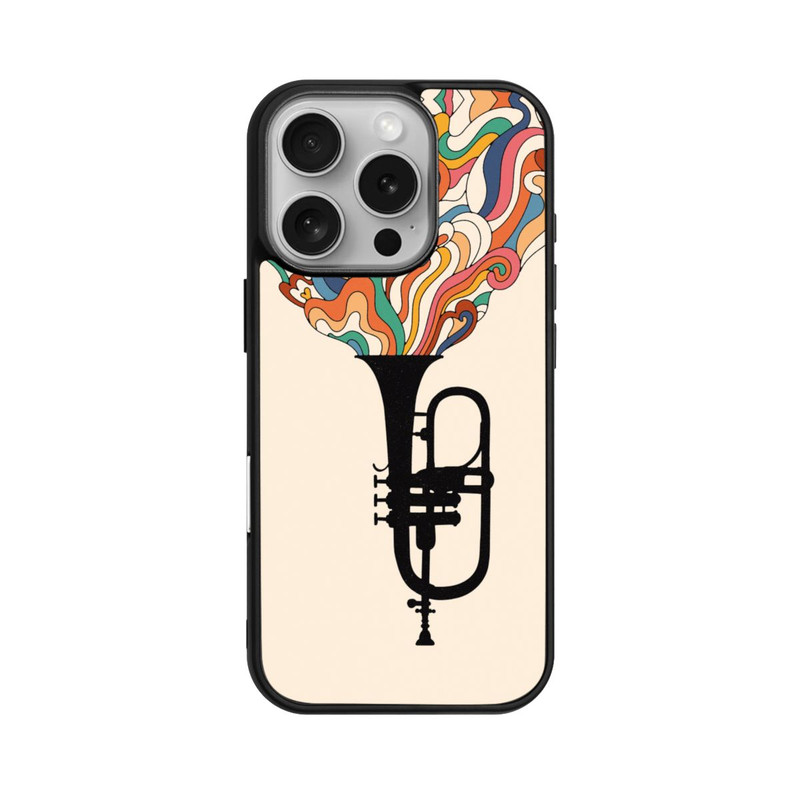 iPhone 16 Pro Base Case Flügelhorn Jazz bunt