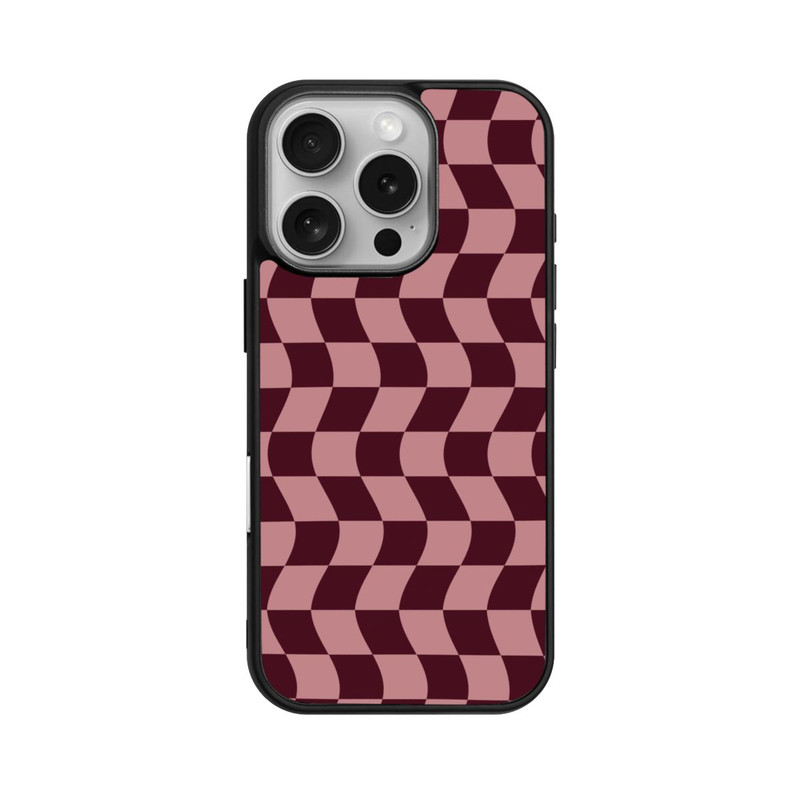 iPhone 16 Pro Base Case Schachbrett Rot-Rosa