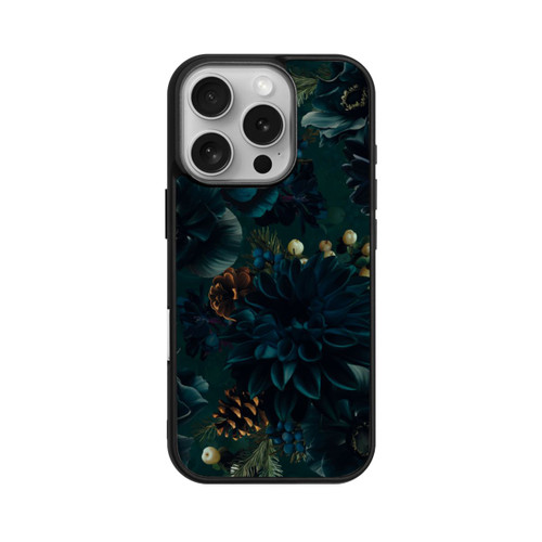 Apple iPhone 16 Pro Base Case Blumenmuster Grün und Blau