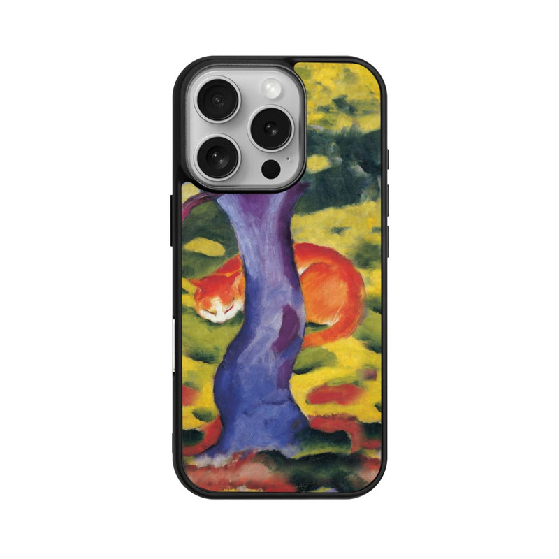iPhone 16 Pro Base Case Katze hinter Einem Baum von Franz Marc