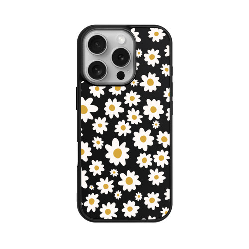 Apple iPhone 16 Pro Base Case Daisy Flower Seamless Pattern Transparent