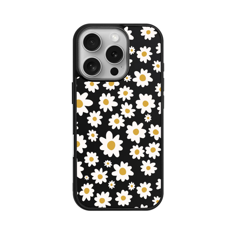iPhone 16 Pro Base Case Daisy Flower Seamless Pattern Transparent
