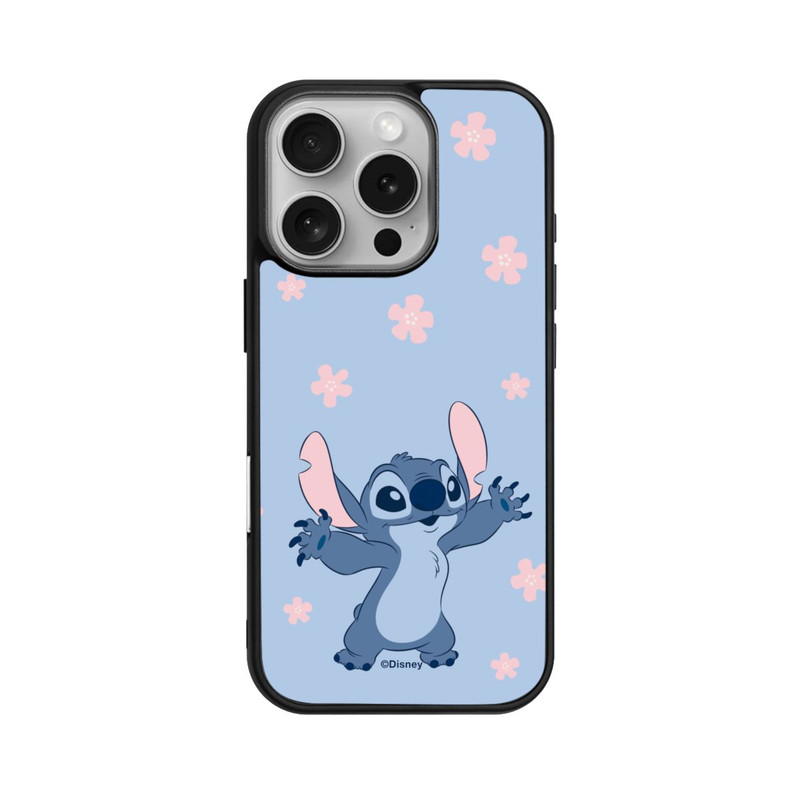 iPhone 16 Pro Base Case Stitch Pastel Flowers Blue