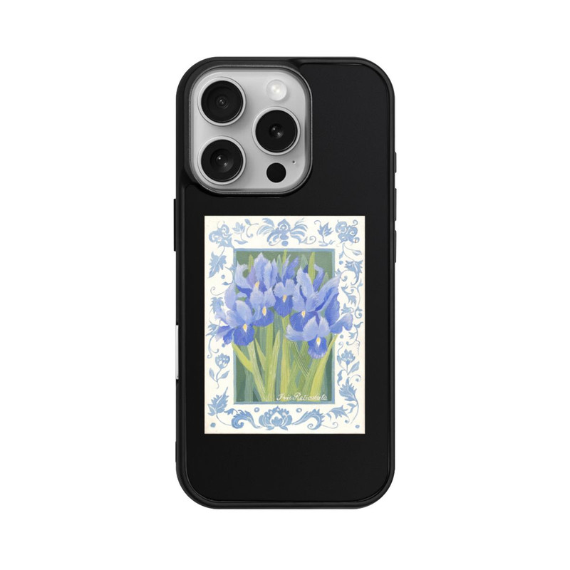 iPhone 16 Pro Base Case Blue Iris, by Jennifer Abbott
