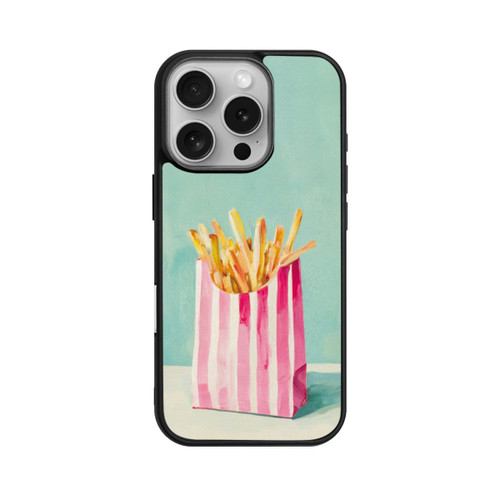 Apple iPhone 16 Pro Base Case Retro Pommes Blau Watercolor