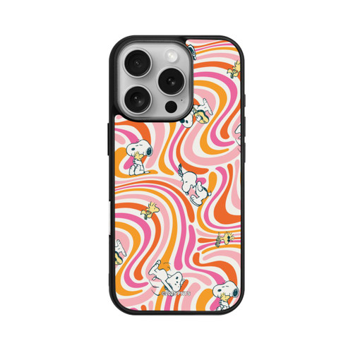 Apple iPhone 16 Pro Base Case Peanuts Hippie Pattern Orange