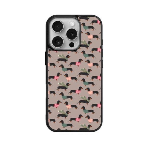 Apple iPhone 16 Pro Base Case Dackel Muster Winter