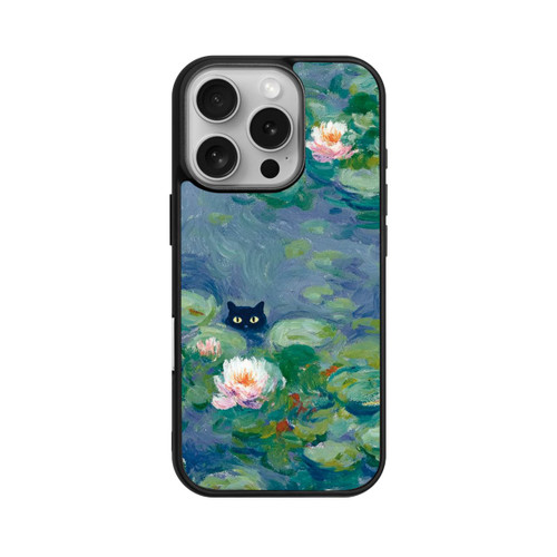 Apple iPhone 16 Pro Base Case Katze im Teich Gemälde Impressionismus