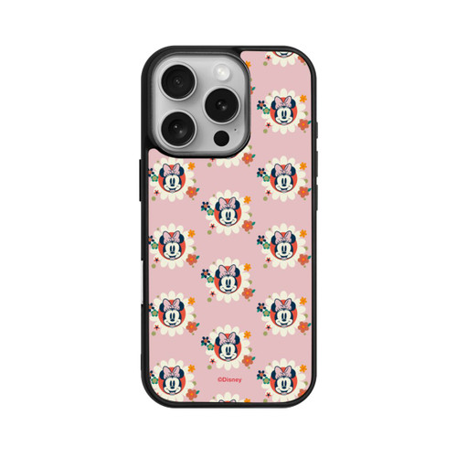 Apple iPhone 16 Pro Base Case Minnie's Magic Flowers Retro Pattern