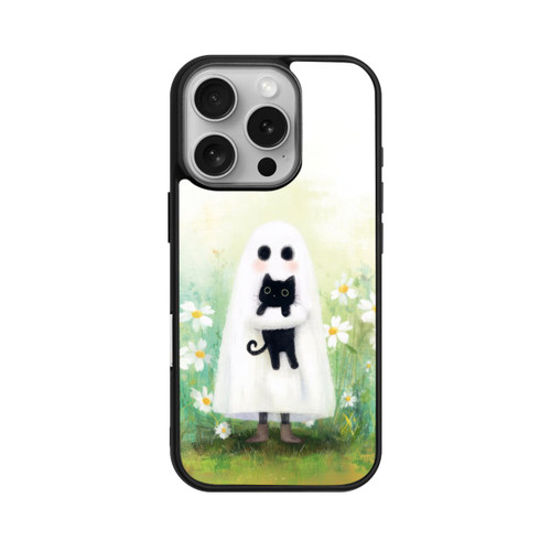 Apple iPhone 16 Pro Base Case Geist und Katze Halloween mit KI
