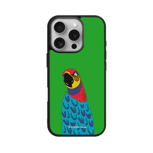 Apple iPhone 16 Pro Base Case Drei Fragezeichen und der Super-Papagei