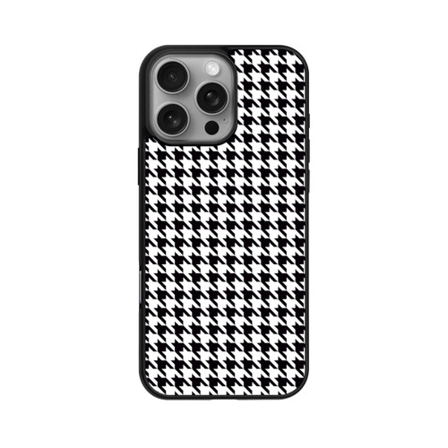 Apple iPhone 16 Pro Max Base Case Hahnentritt Schwarz Weiß