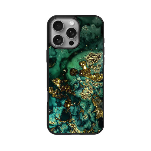 Apple iPhone 16 Pro Max Base Case Cyan Glitzer Marmorlook