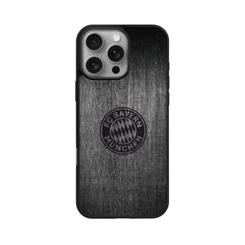 iPhone 16 Pro Max Base Case Metalllook FCB Logo einfarbig