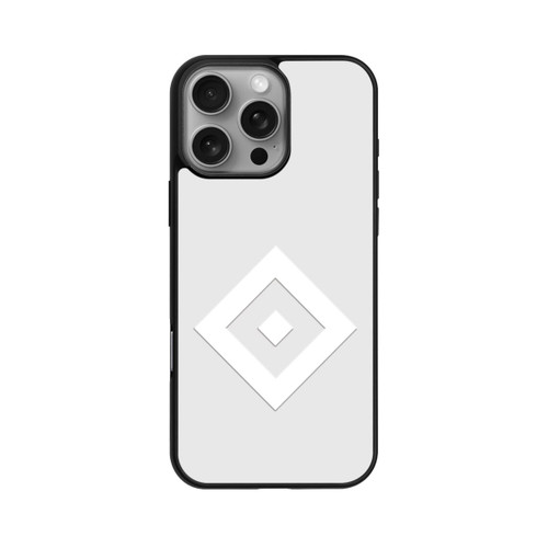 Apple iPhone 16 Pro Max Base Case Rauten Logo auf HSV Grau