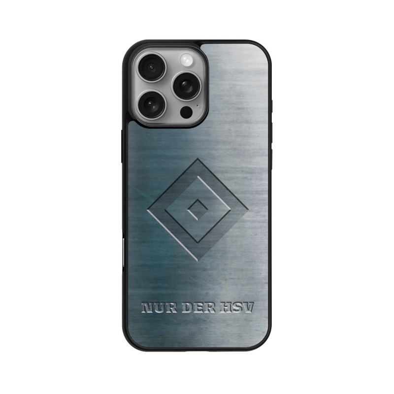 iPhone 16 Pro Max Base Case Nur der HSV Metalllook