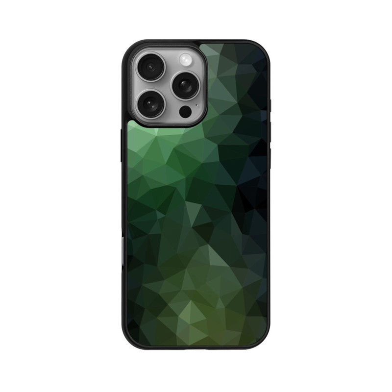 iPhone 16 Pro Max Base Case Polygonal Mosaic Green