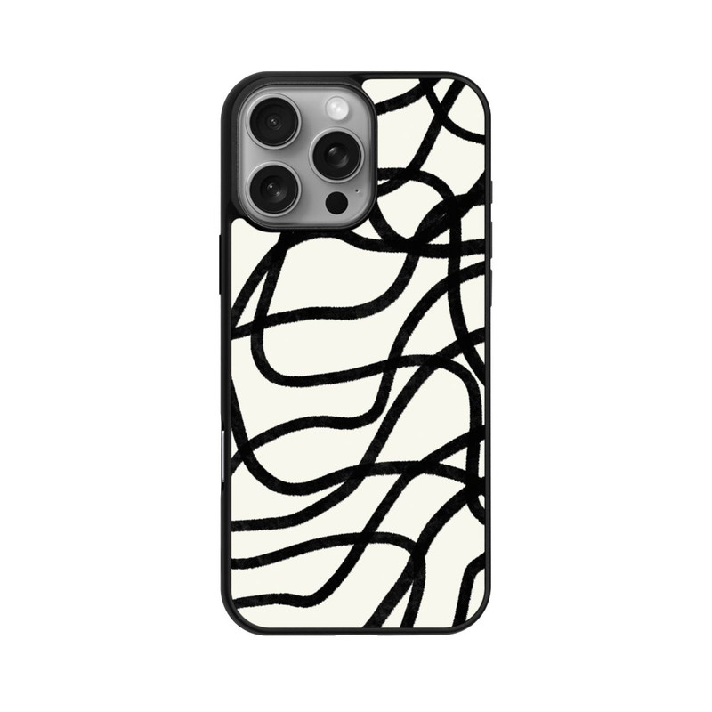 iPhone 16 Pro Max Base Case Schwarze Linien