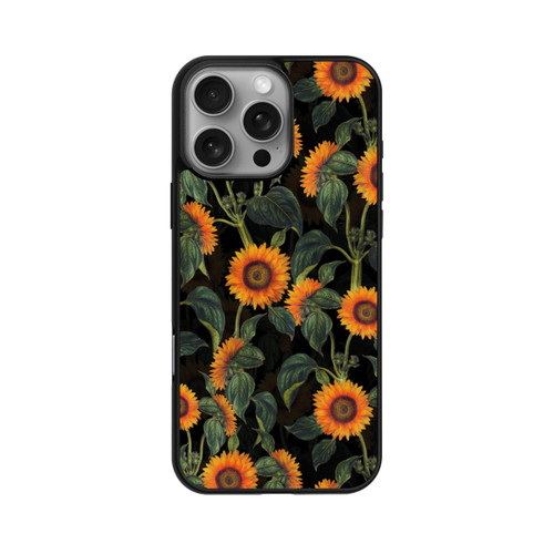 Apple iPhone 16 Pro Max Base Case Sonnenblume schwarz