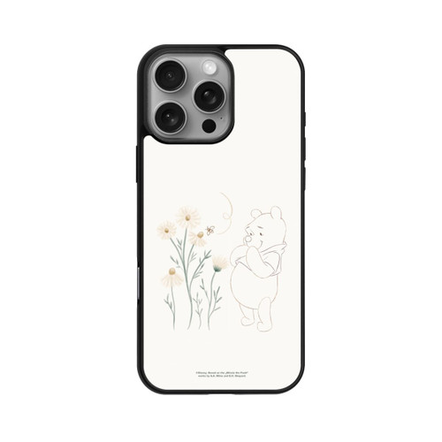 Apple iPhone 16 Pro Max Base Case Winnie Puuh sieht sich Gänseblümchen an