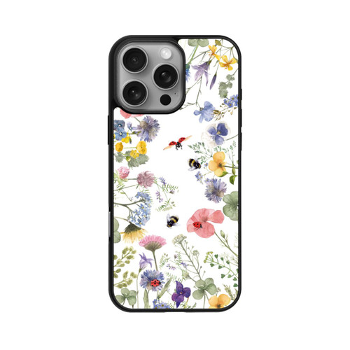 Apple iPhone 16 Pro Max Base Case Bunte Frühlingsblumen und Bienen