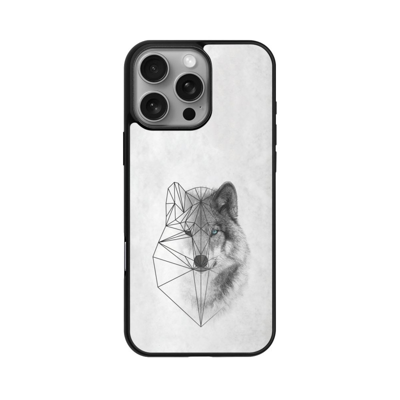 iPhone 16 Pro Max Base Case Polygonaler Wolf