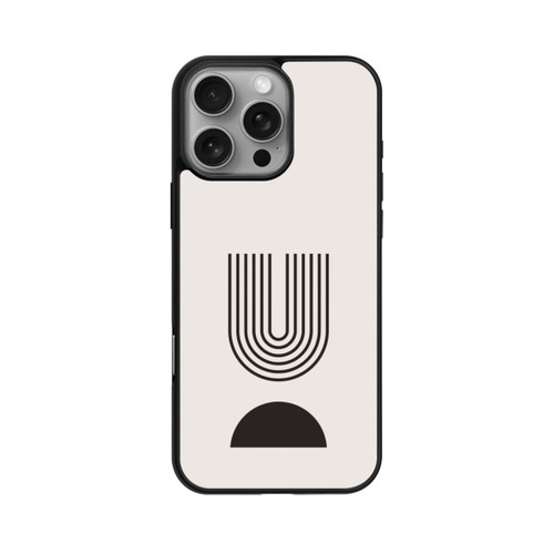 Apple iPhone 16 Pro Max Base Case Moderne Kunst Schwarze Linien