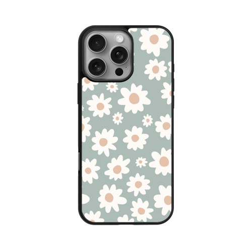 Apple iPhone 16 Pro Max Base Case Gänseblümchen Muster grün