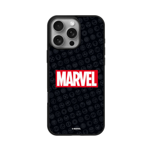 Apple iPhone 16 Pro Max Base Case Marvel Logo Black Red 