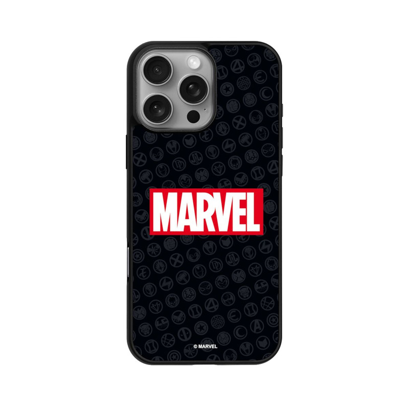 iPhone 16 Pro Max Base Case Marvel Logo Black Red 