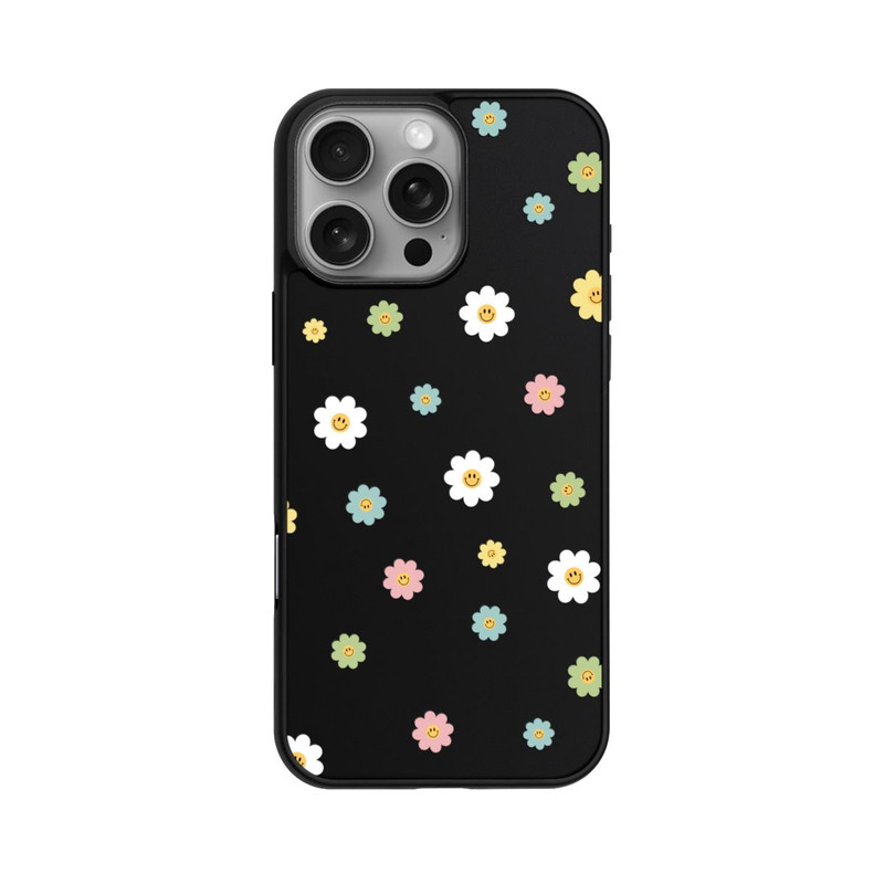 iPhone 16 Pro Max Base Case Flower Power klein transparent