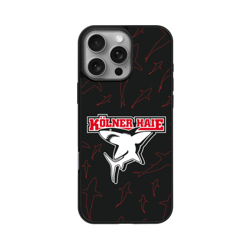 Apple iPhone 16 Pro Max Base Case Haie Muster Rot